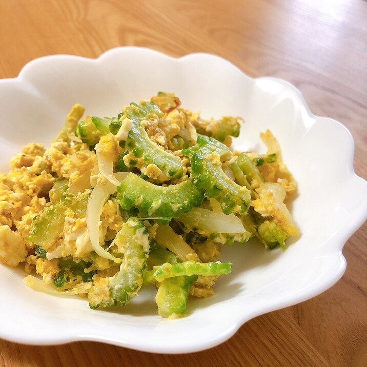 食欲UP!ゴーヤと卵のカレー炒め